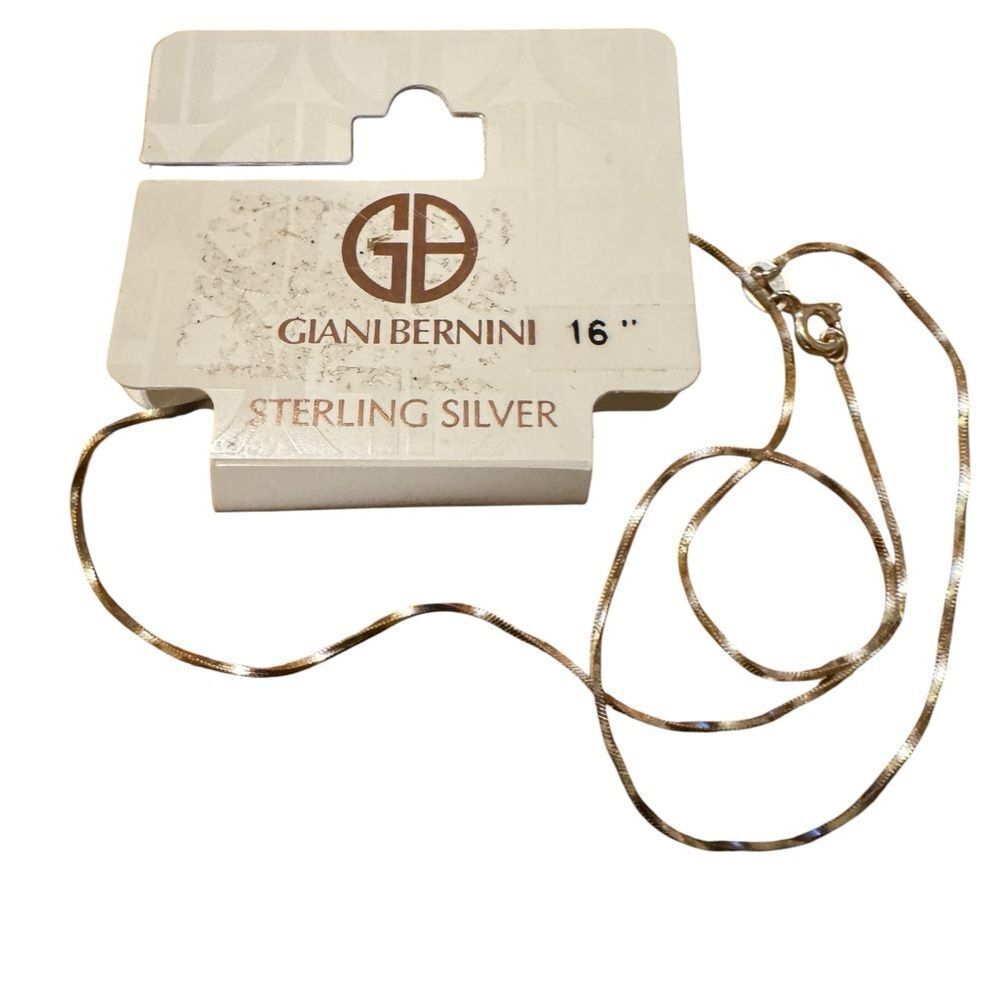 Giani Bernini Sterling Silver 16” box Chain Necklace - Picture 3 of 4